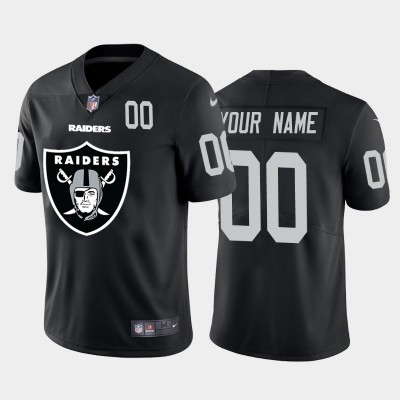 Las Vegas Raiders Custom Black Men's Nike Big Team Logo Player Vapor Limited NFL Jersey